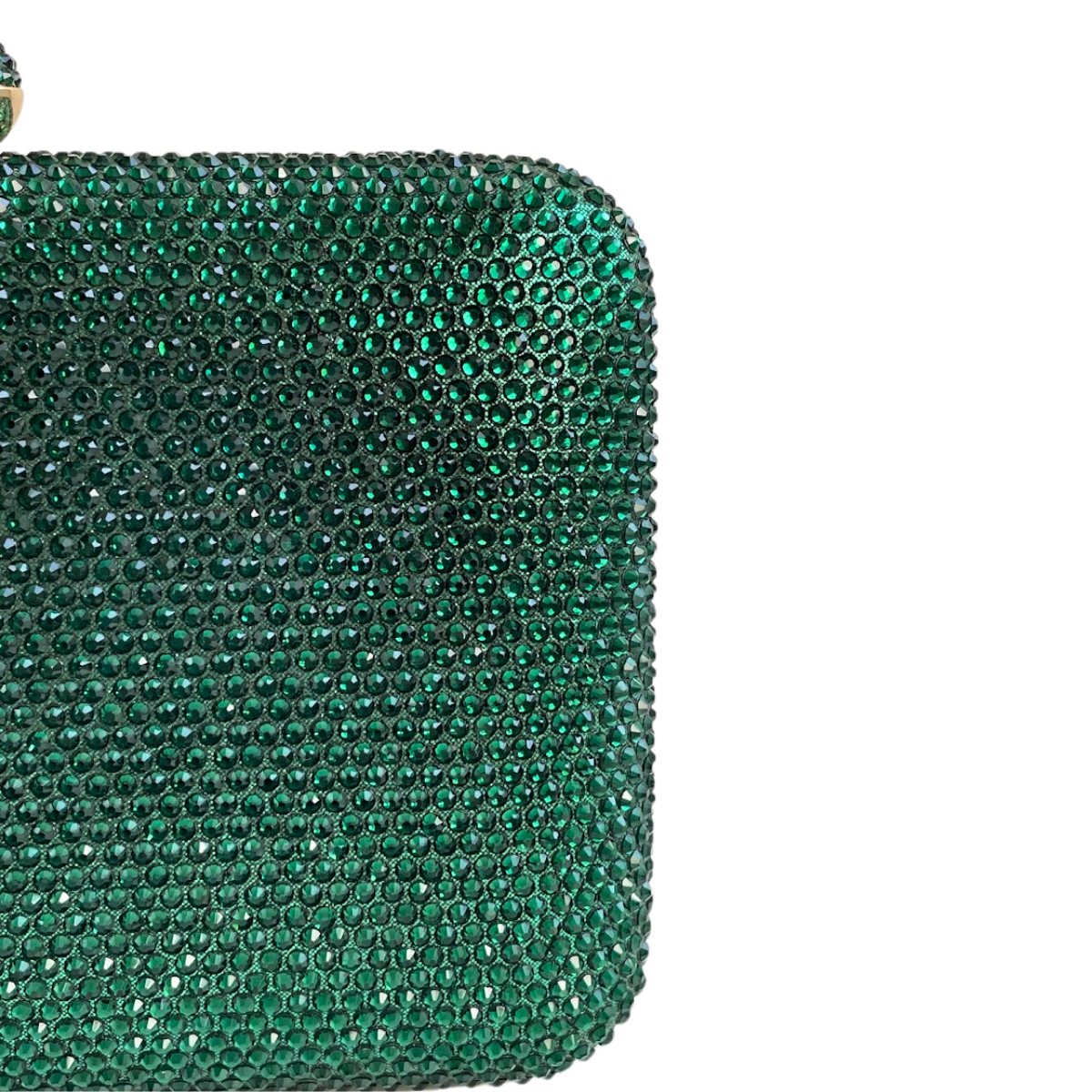 Bolsa Festa Clutch Pedraria Strass Verde Esmeralda