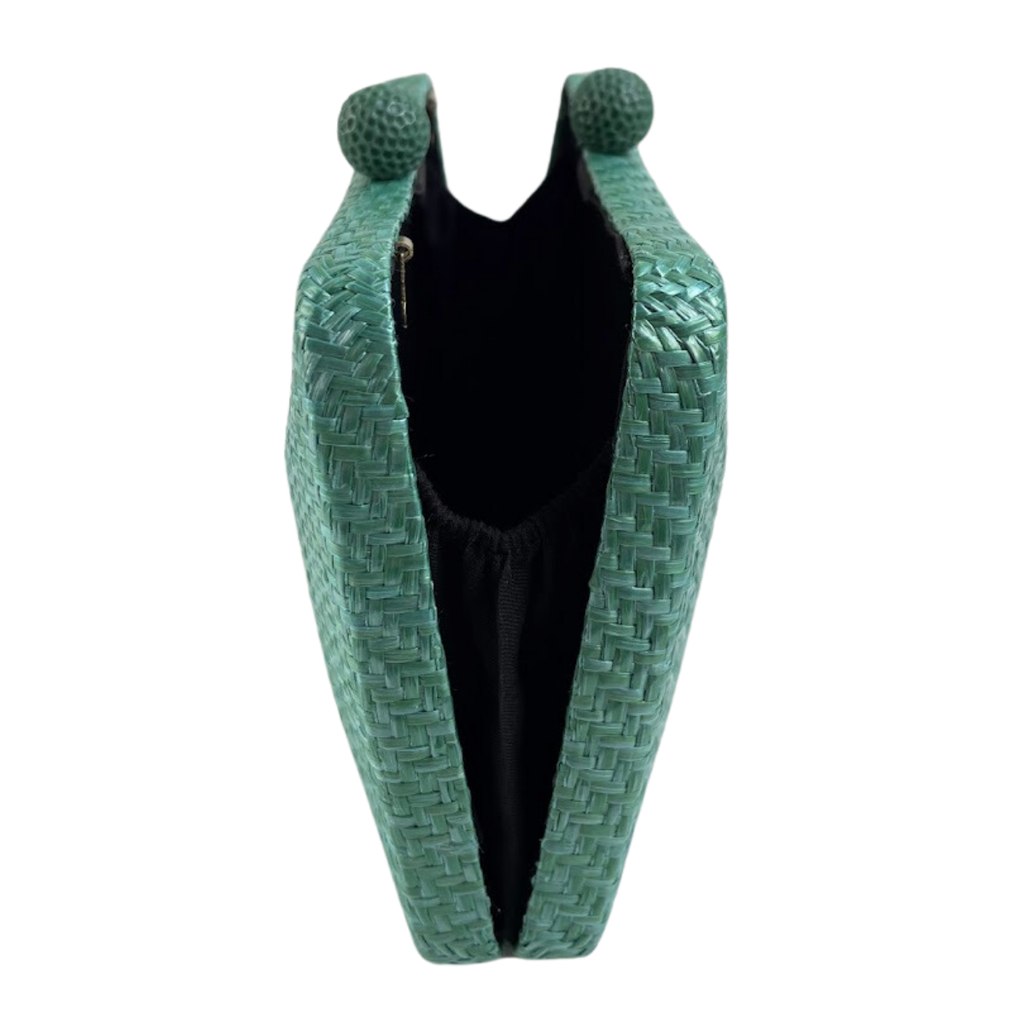 Bolsa Clutch Festa Palha Verde