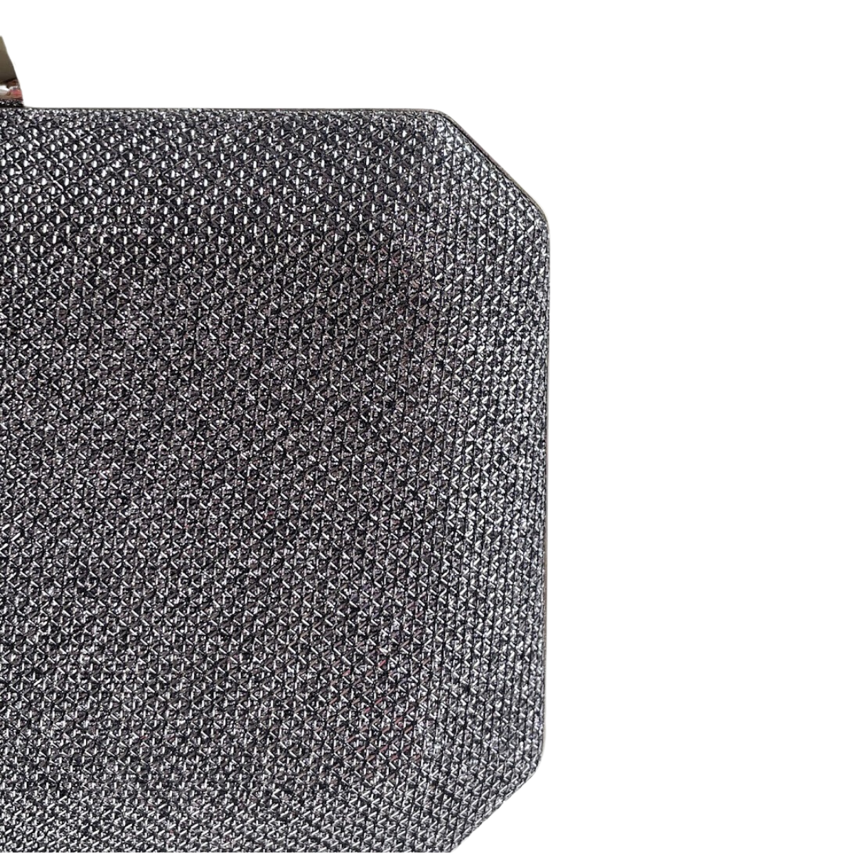 Bolsa de Festa Clutch Brilho Prata Grafite