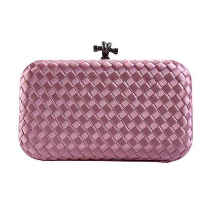 Bolsa Clutch Festa Tressê Cetim Inspired Média Rosa Bebê