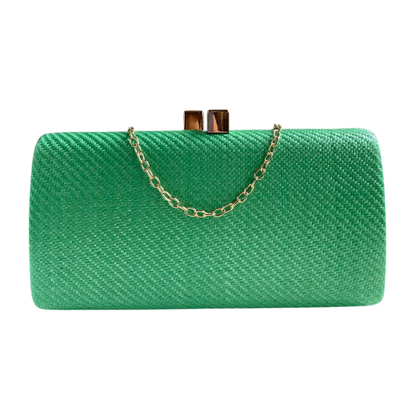 Bolsa de Festa Clutch Palha Verde