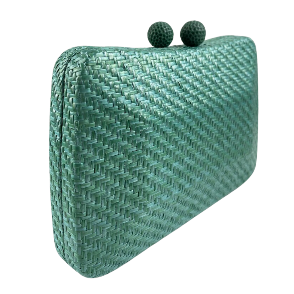 Bolsa Clutch Festa Palha Verde