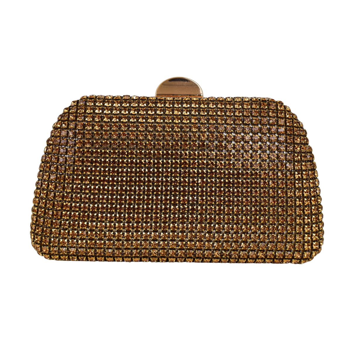 Bolsa Festa Clutch Strass Dourado Escuro