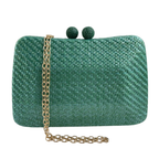 Bolsa Clutch Festa Palha Verde