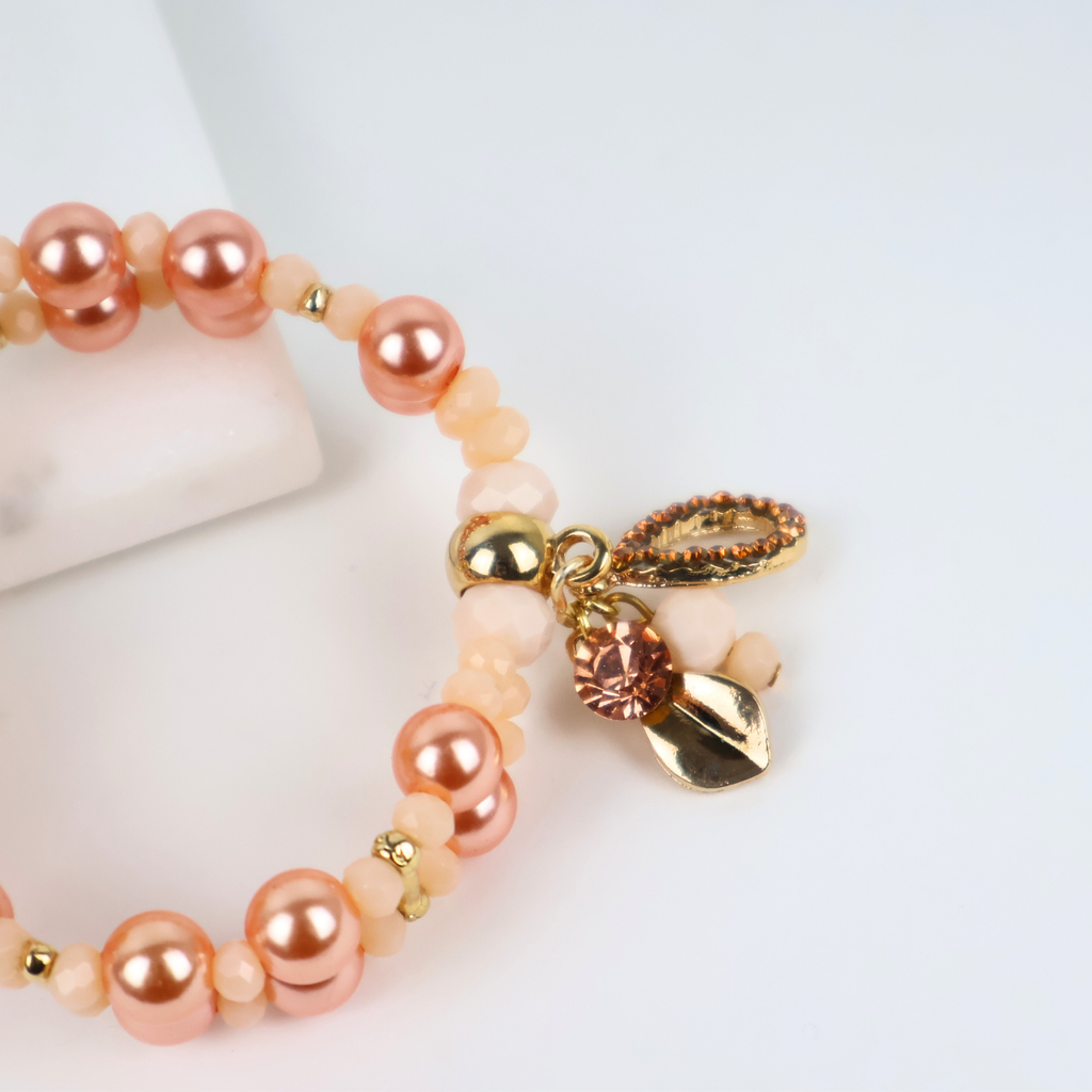 Bracelete Champagne e Rosê