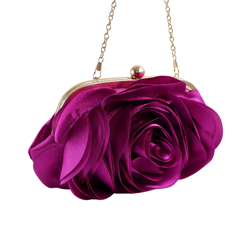 Bolsa Festa Clutch Flor Roxa
