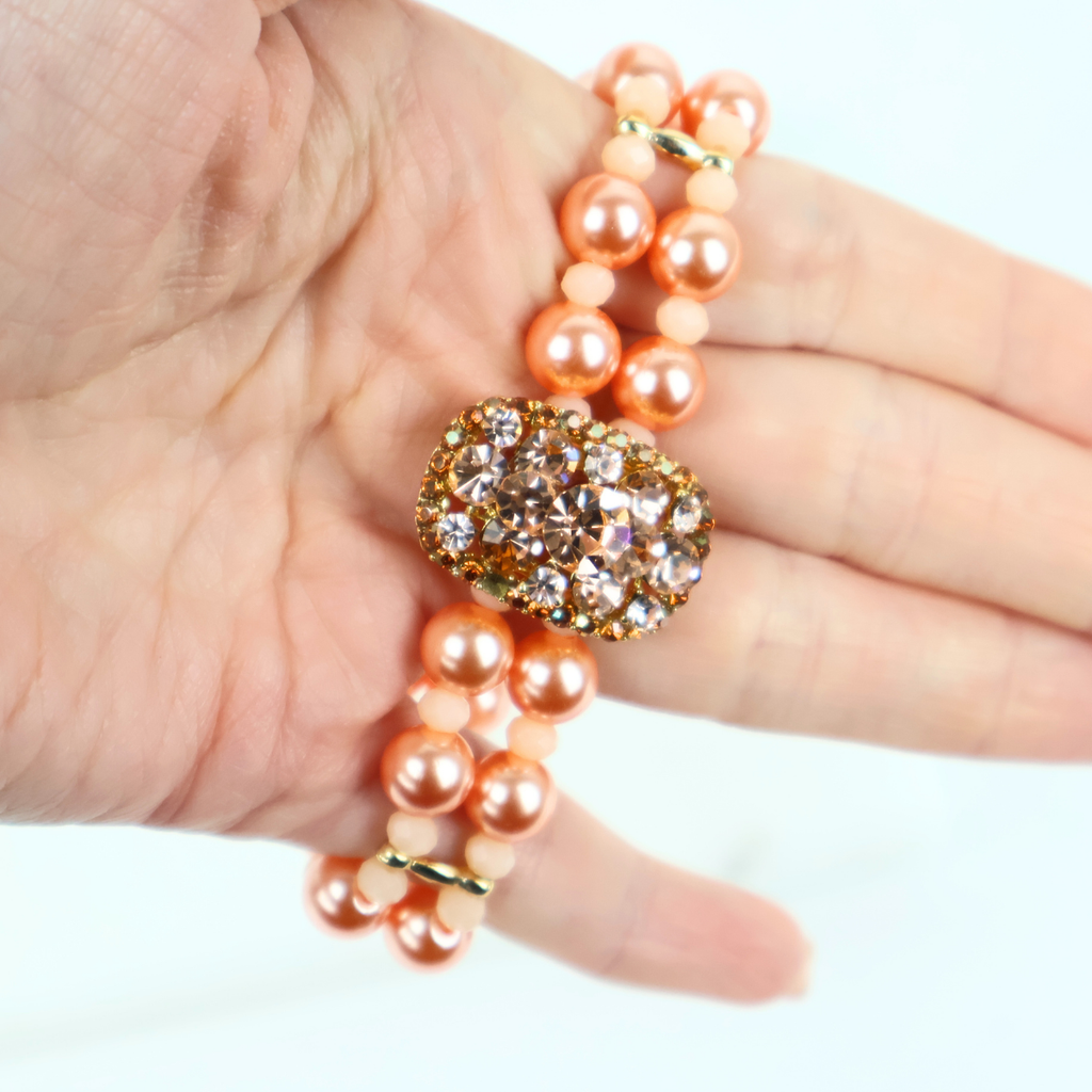 Bracelete Champagne e Rosê