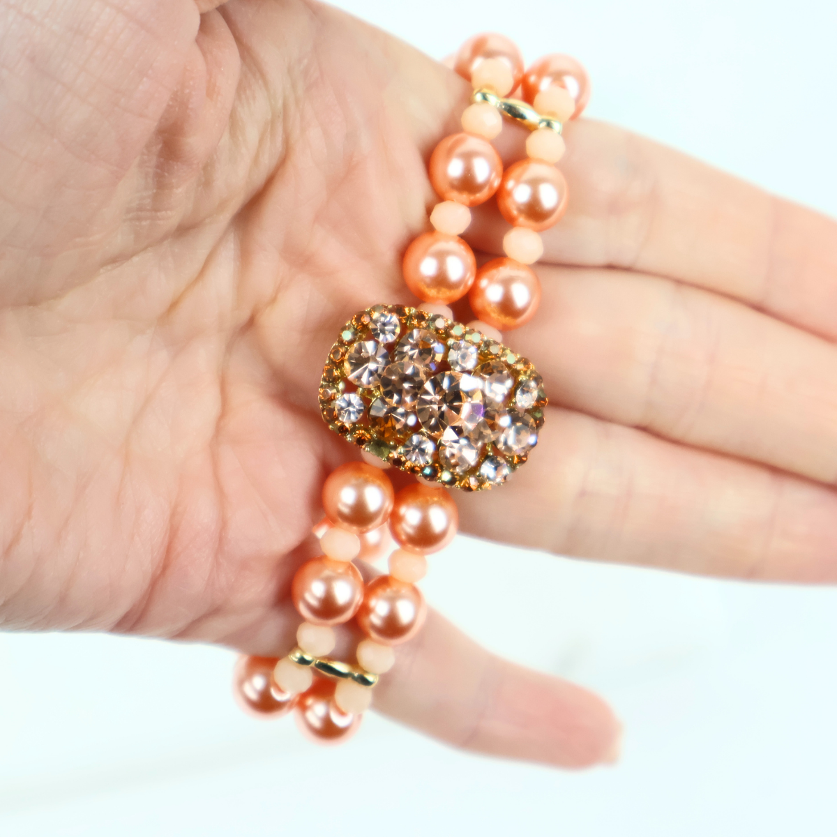Bracelete Champagne e Rosê
