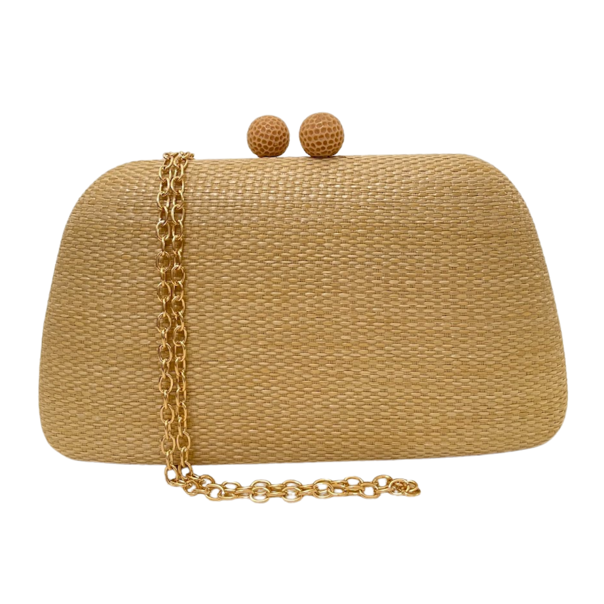 Bolsa de Festa Clutch Palha Bege Escuro