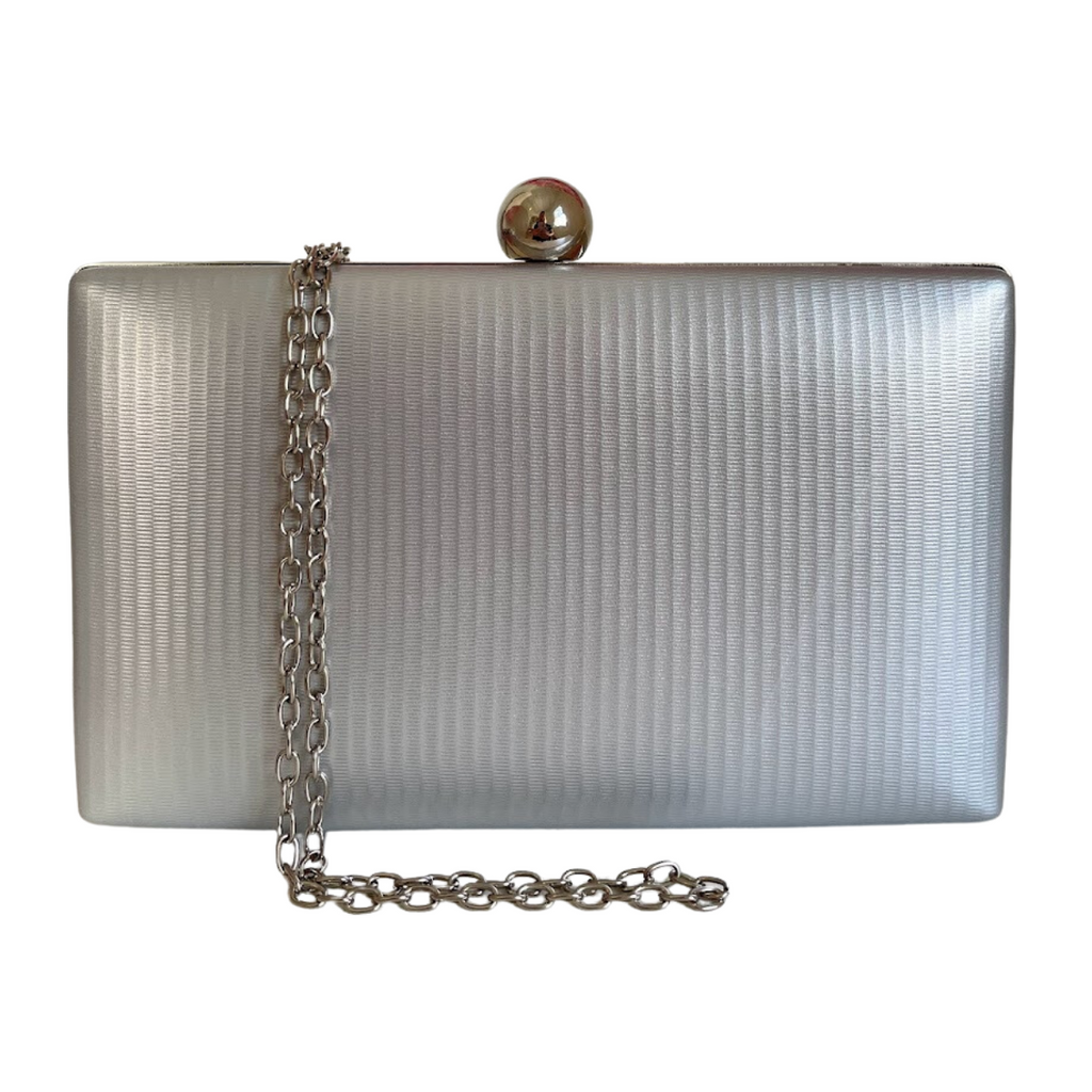 Bolsa de Festa Clutch Vinil Prata