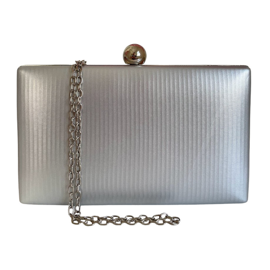 Bolsa de Festa Clutch Vinil Prata