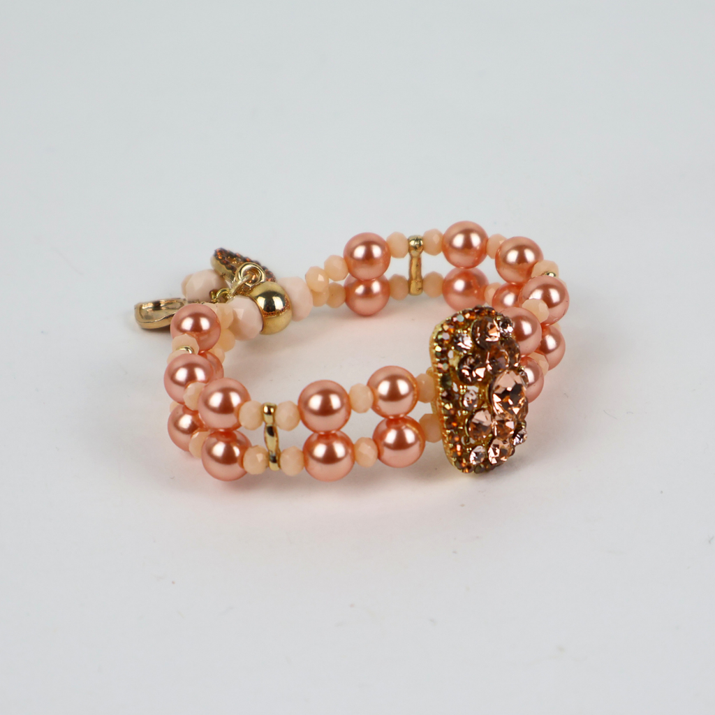 Bracelete Champagne e Rosê