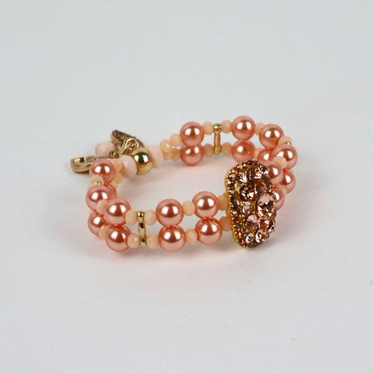 Bracelete Champagne e Rosê