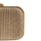 Bolsa de Festa Clutch Madeira e Palha Bege