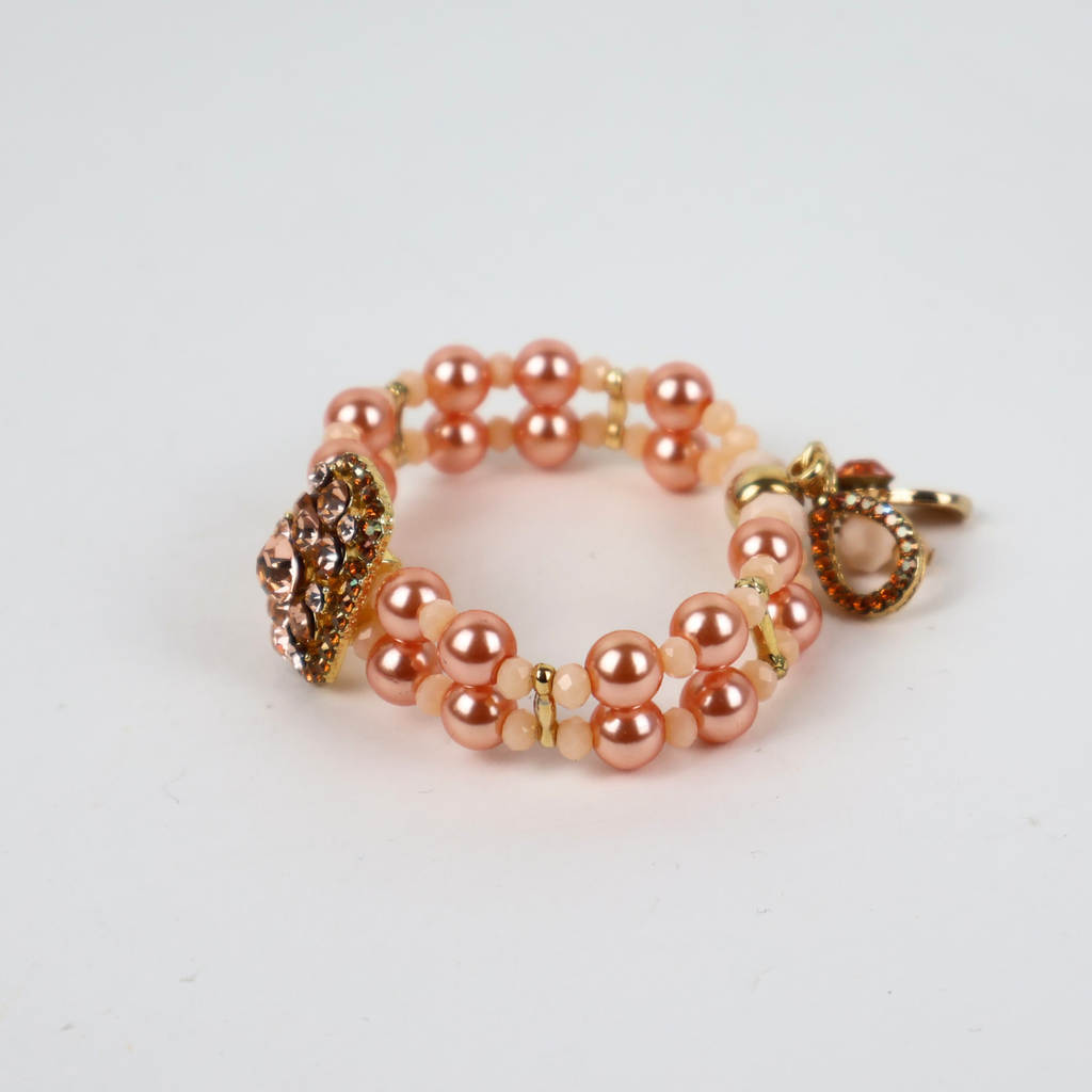 Bracelete Champagne e Rosê