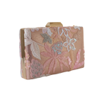 Bolsa Clutch Festa Bordada Flores Rosa