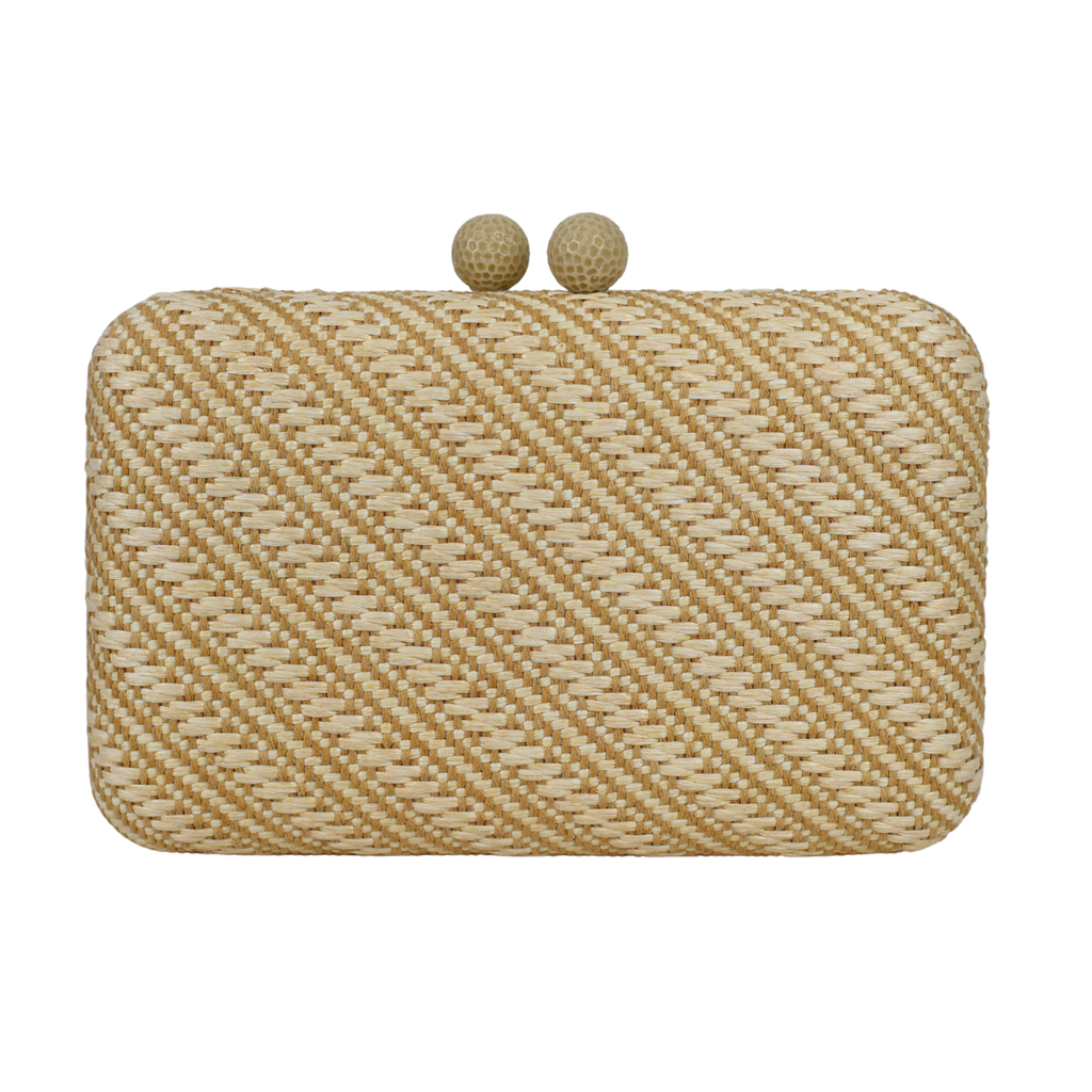 Bolsa Clutch Festa Palha Bege