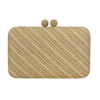 Bolsa Clutch Festa Palha Bege