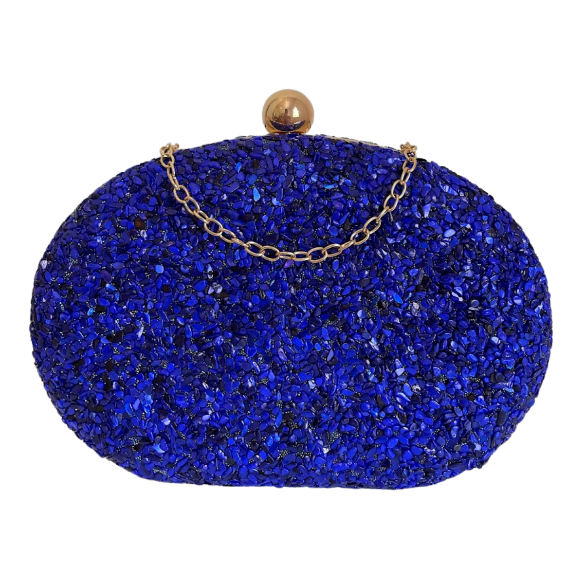 Bolsa Festa Clutch Pedraria Azul Royal