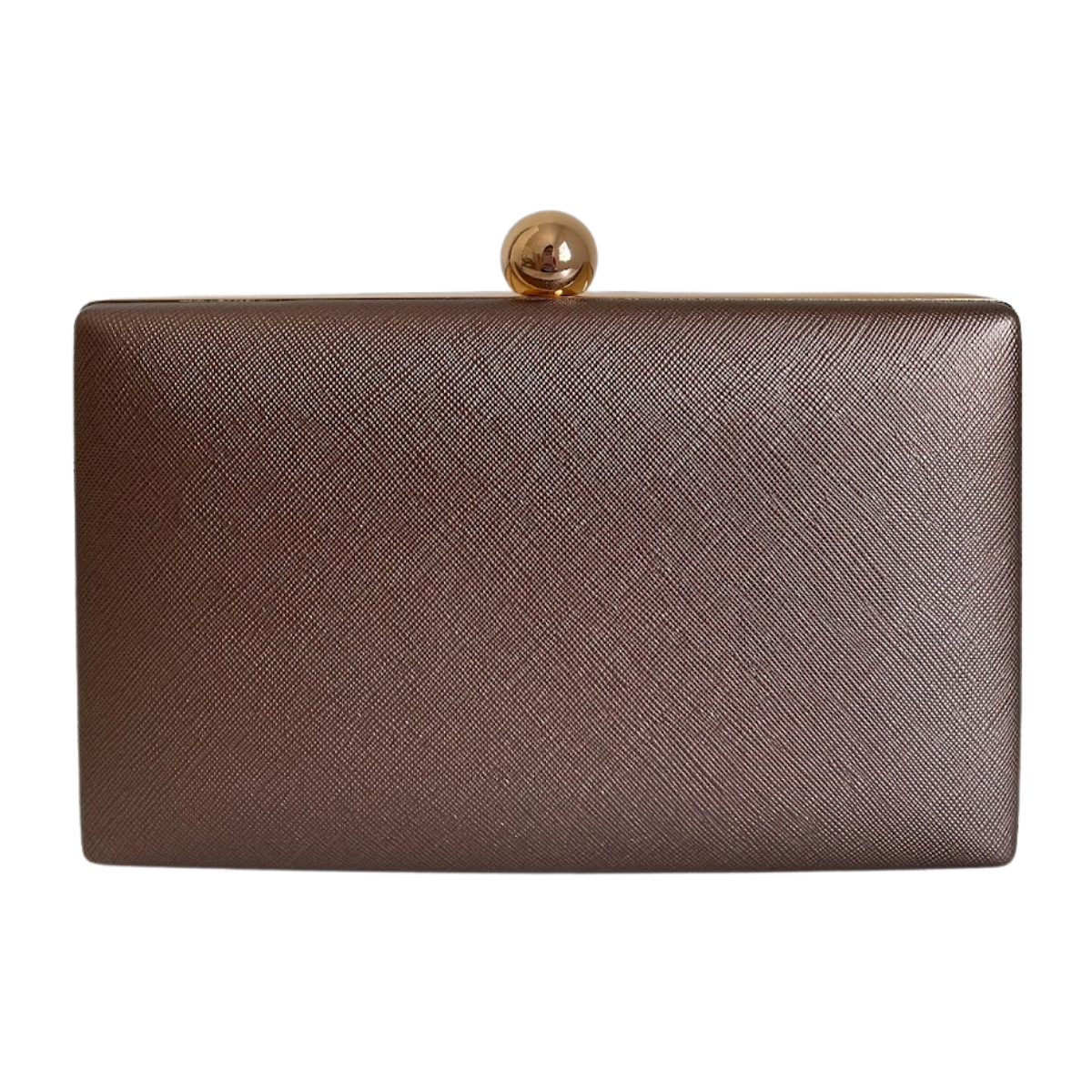 Bolsa de Festa Clutch Vinil Bronze Café