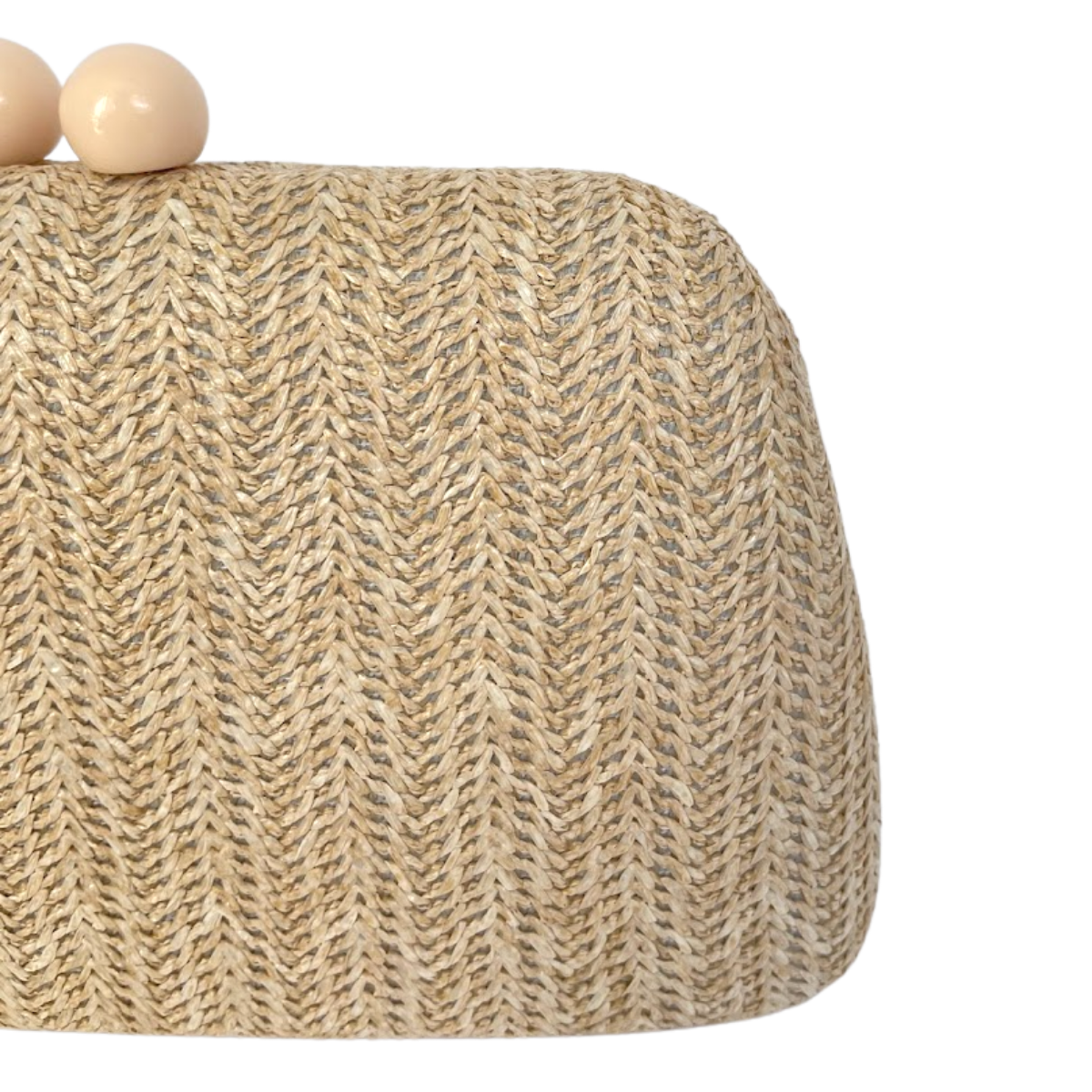 Bolsa de Festa Clutch Retangular Palha Bege