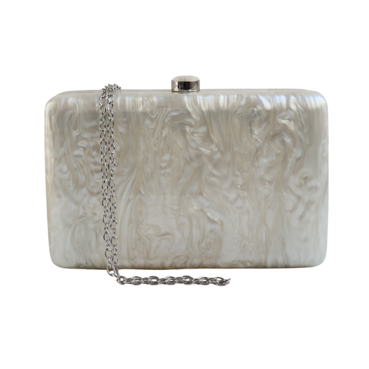 Bolsa Clutch Festa Acrílico Off White