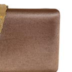 Bolsa Clutch Festa Tecido Fecho de Folha Marrom - ReUse