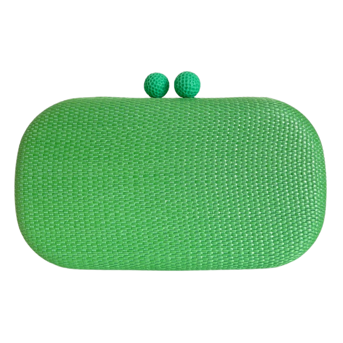 Bolsa de Festa Clutch Oval Palha Verde