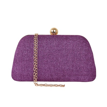 Bolsa de Festa Clutch Tecido Roxa
