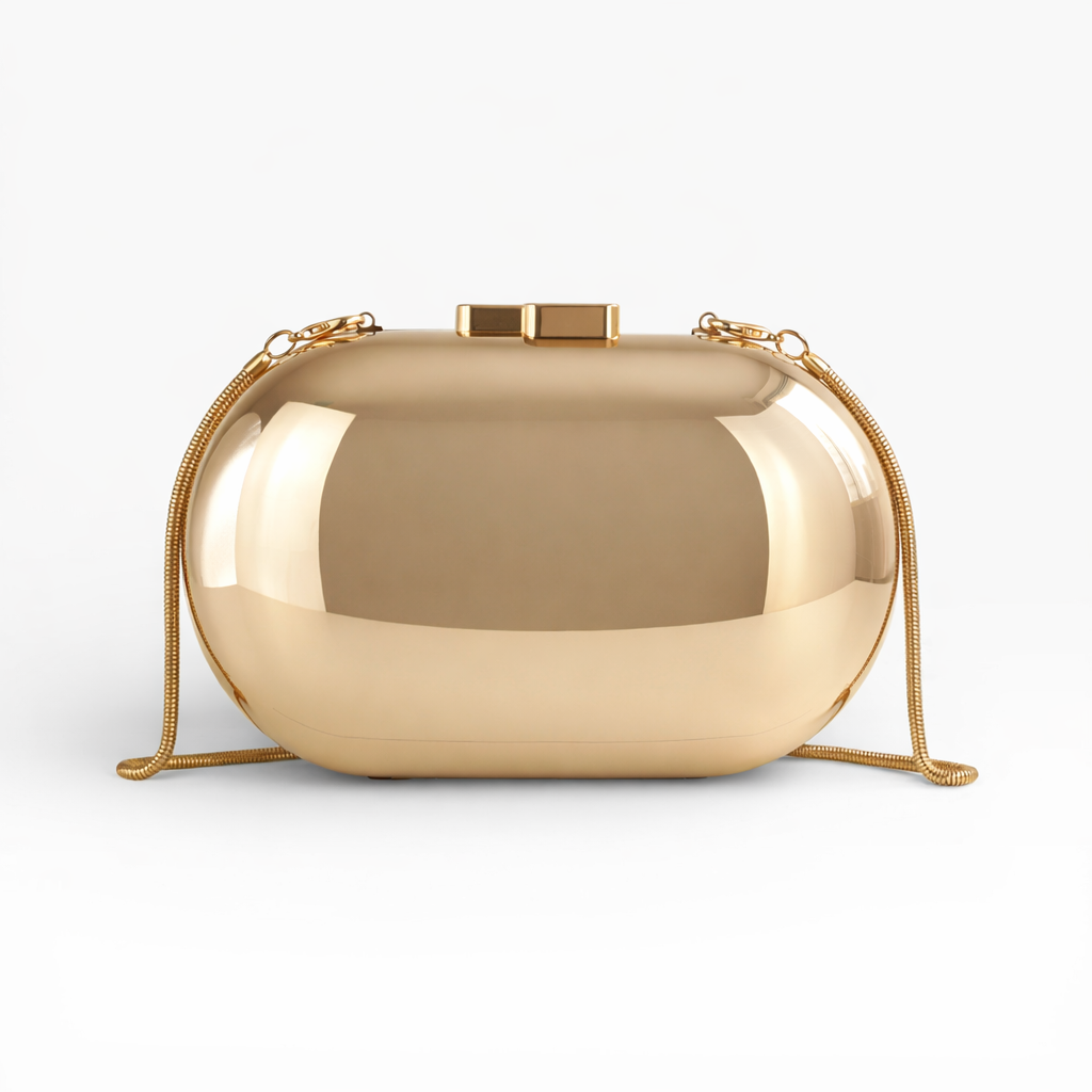 Bolsa de Festa Clutch Metalizada Dourada