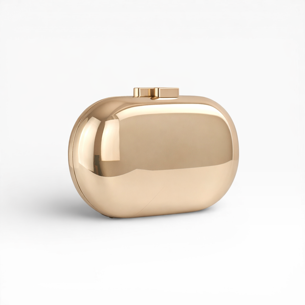 Bolsa de Festa Clutch Metalizada Dourada