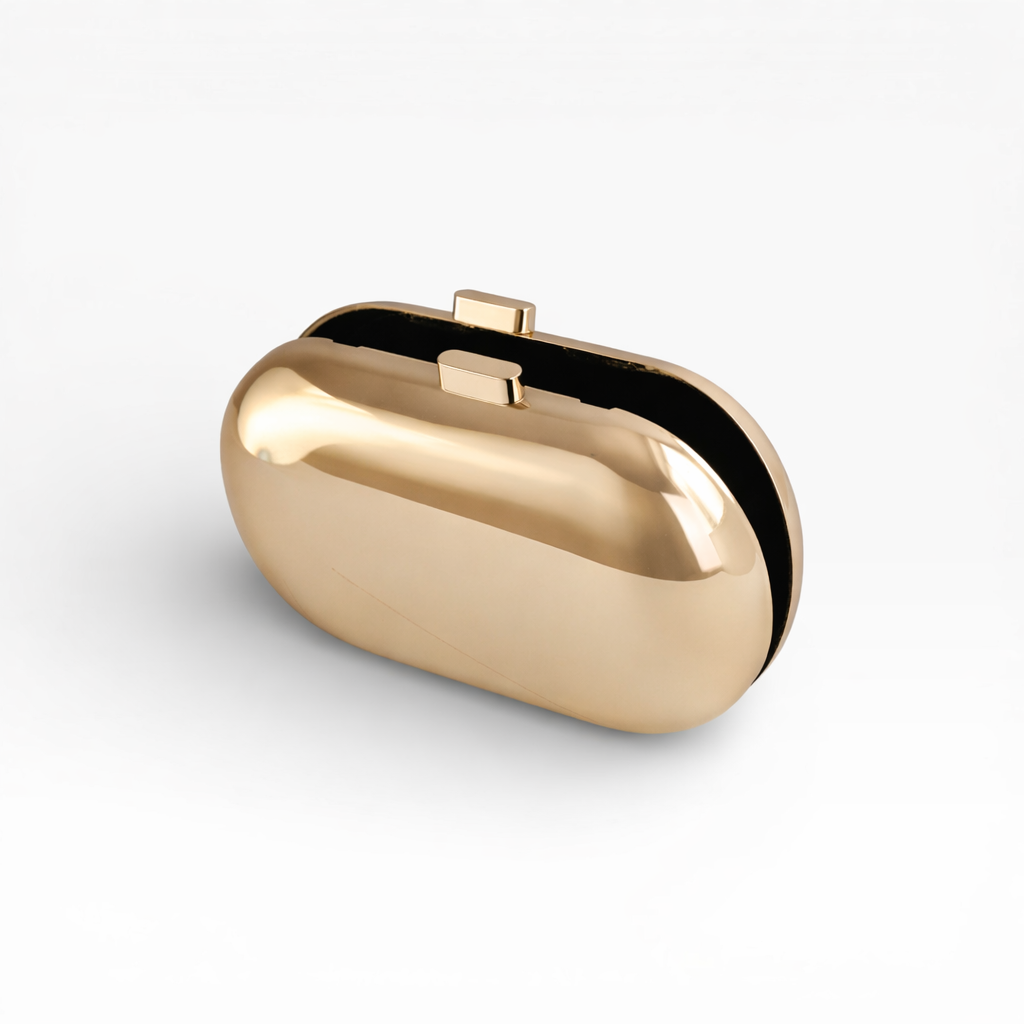 Bolsa de Festa Clutch Metalizada Dourada
