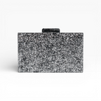 Bolsa de Festa Clutch Acrílico Prateada