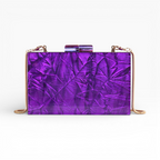 Bolsa de Festa Clutch Acrílico Roxa