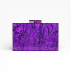 Bolsa de Festa Clutch Acrílico Roxa