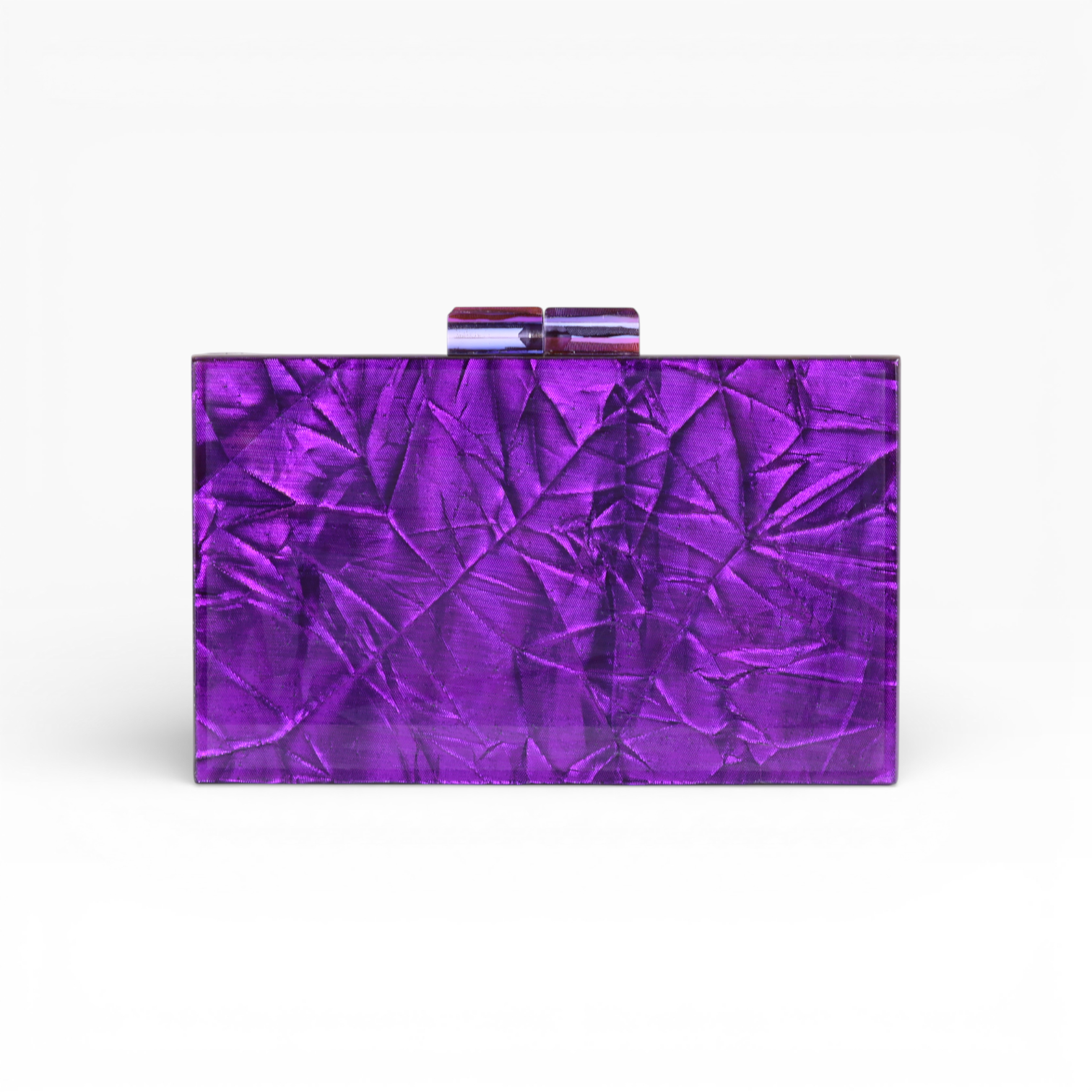 Bolsa de Festa Clutch Acrílico Roxa