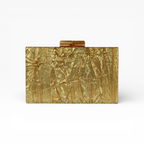 Bolsa de Festa Clutch Acrílico Dourada
