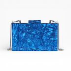 Bolsa de Festa Clutch Acrílico Azul