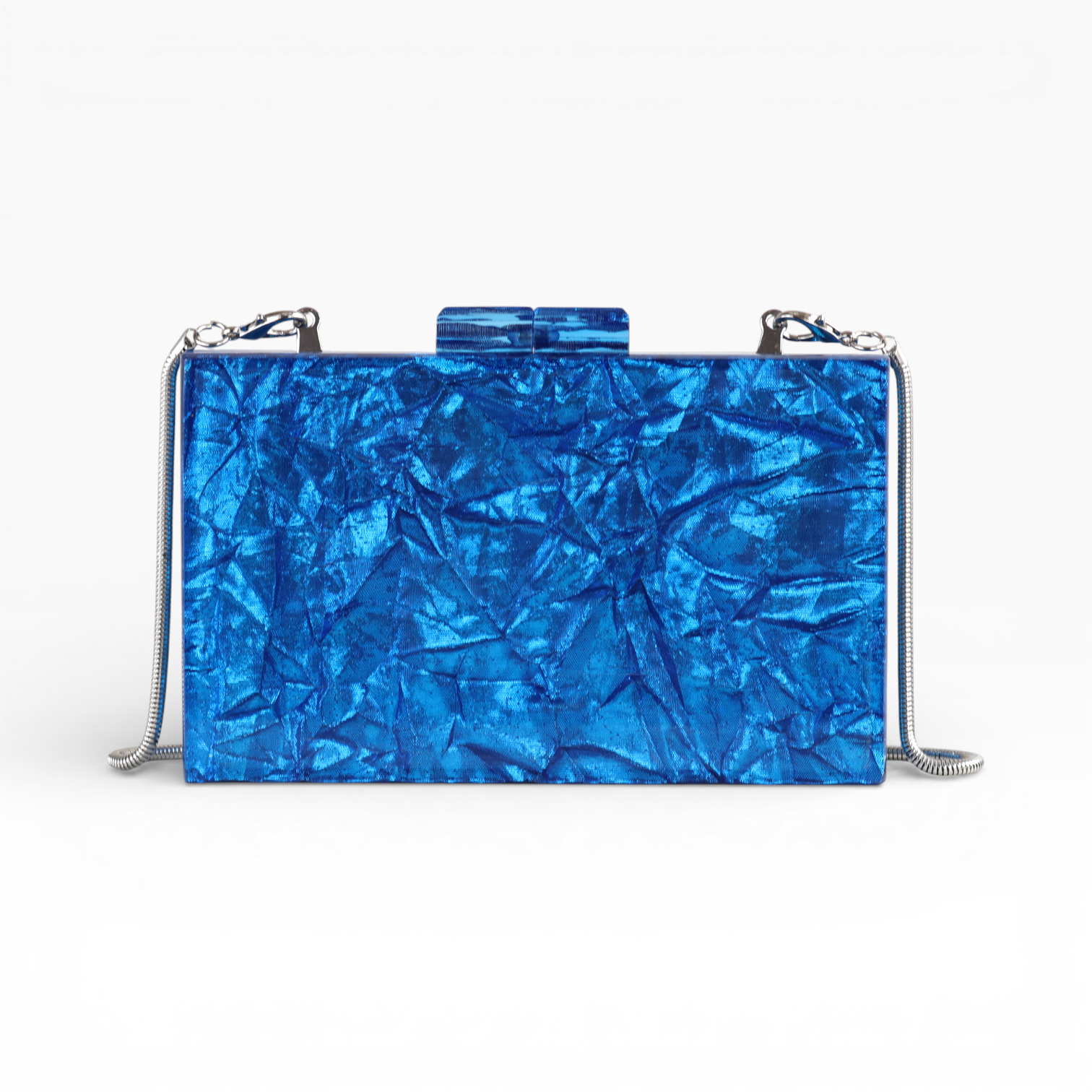 Bolsa de Festa Clutch Acrílico Azul