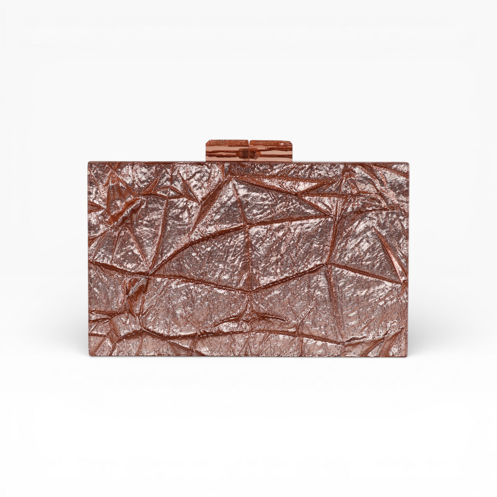 Bolsa de Festa Clutch Acrílico Champagne