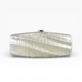 Bolsa de Festa Clutch Acrílico Perolada Off-White - ReUse