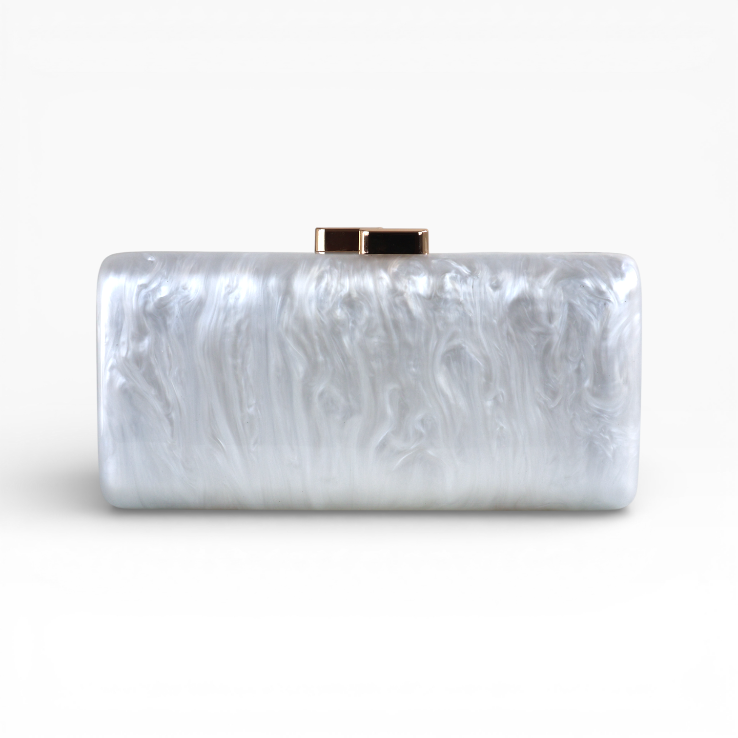 Bolsa de Festa Clutch Acrílico Perolada Branca