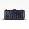 Bolsa de Festa Clutch Acrílico Perolada Preta