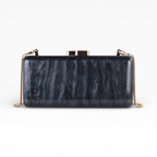 Bolsa de Festa Clutch Acrílico Perolada Preta