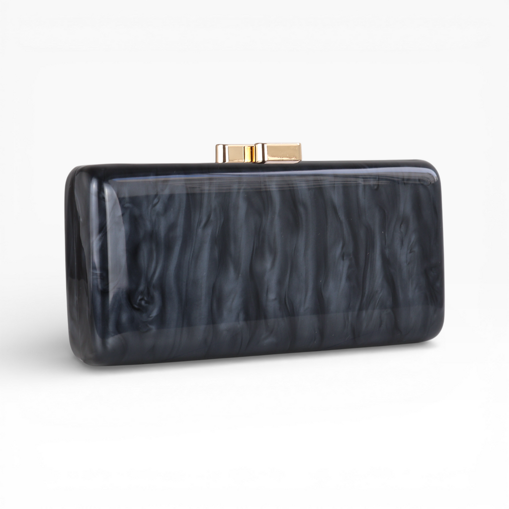 Bolsa de Festa Clutch Acrílico Perolada Preta