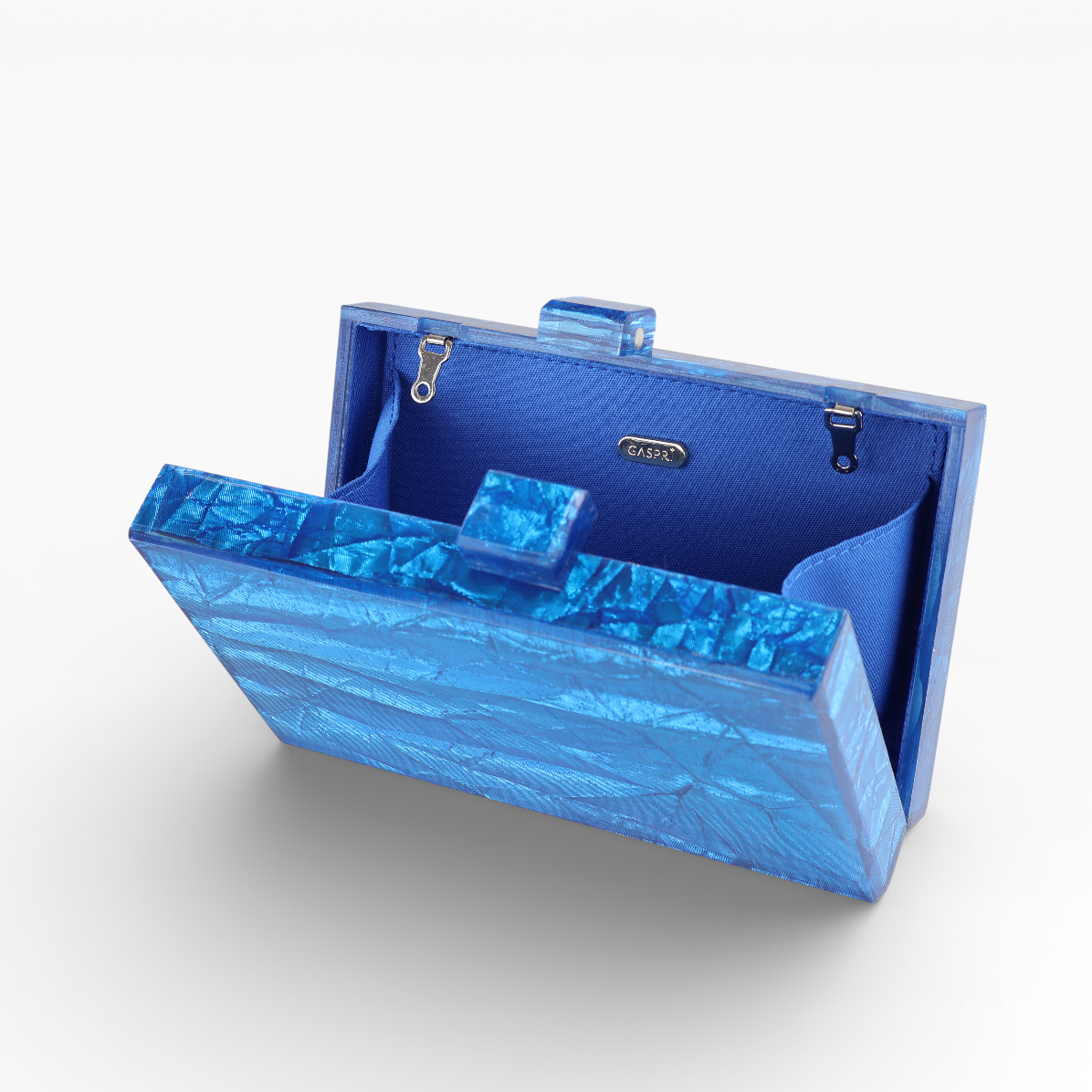 Bolsa de Festa Clutch Acrílico Azul