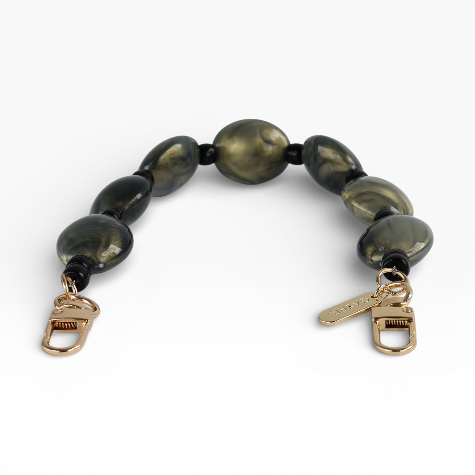 Alça de Mão - Verde e Dourado