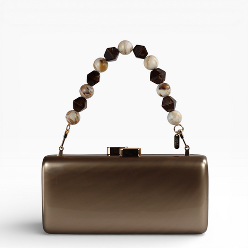 Alça de Mão - Bege e Marrom Perolado