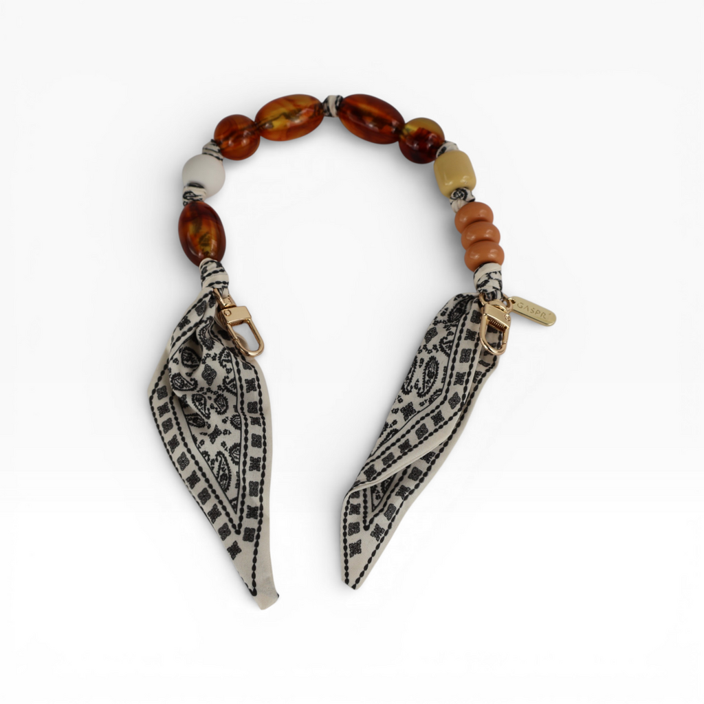 Alça de Mão - Lenço Preto e Branco