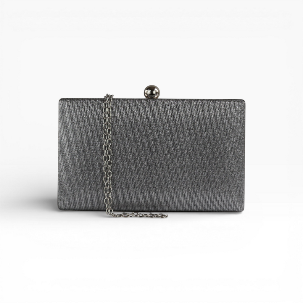 Bolsa de Festa Clutch Prata Grafite